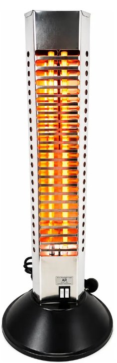 Estufa Eléctrica Vertical Cuarzo 2 Velas 1200W